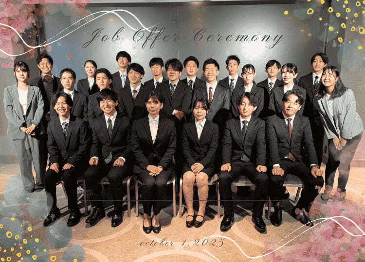 内定者と先輩写真の写真